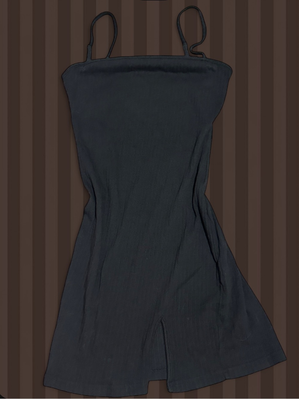 Black Spaghetti Strap Slip Dress - Women's